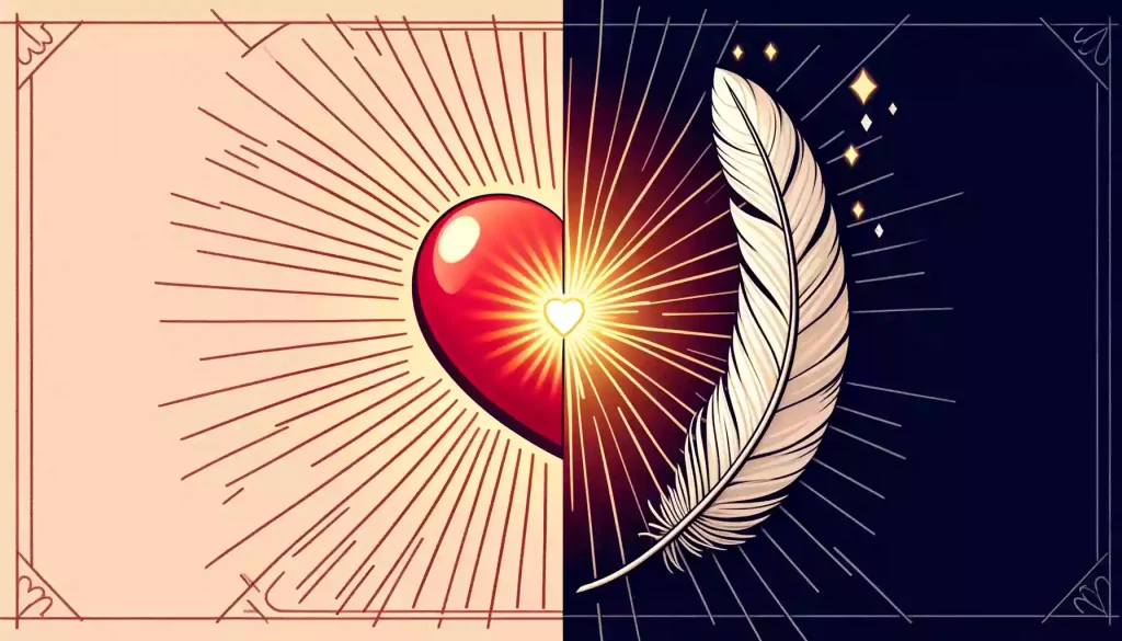 Heart vs Feather